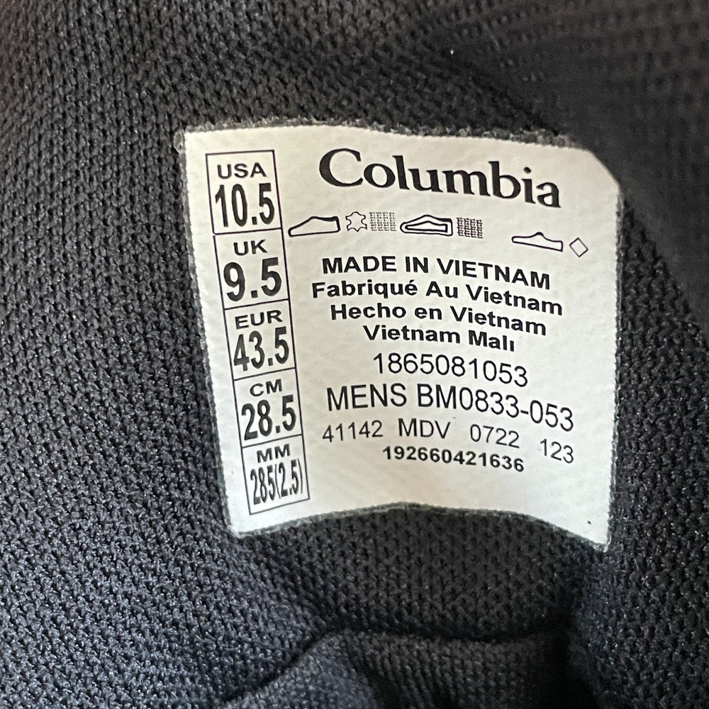 Columbia Men's Redmond V2 Mid Waterproof Hiking Boot Size 10.5 BM0833-053 EUC - Picture 9 of 15